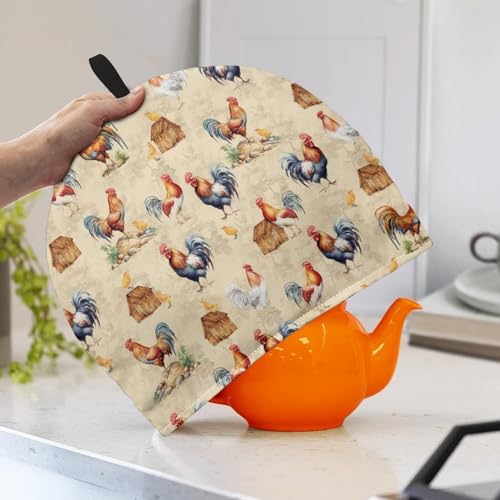 Image of Rooster Tea Cozy Insulation Kitchen Accessory Tea Cozies Covers Kitchen Home Decorative Tea Pots Cozy for Keeping Warm