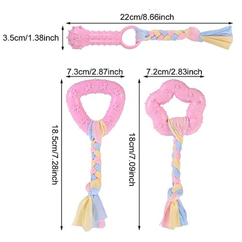 CAMITER Juguetes para Perros, Juego de Juguete para la dentición del Perro con Bolas y Cuerdas de algodón Regalo Interactivo de Juguetes para Mascotas para Cachorros pequeños y Perros medianos - imagen 5