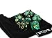 Emerald Marble Polyhedral Dice Set | 7 Piece | PRISTINE Edition | FREE Carrying Bag | Hand Checked Quality