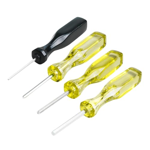 Juego de 4 destornilladores hexagonales de precisión con mango ergonómico de 1,5/2/2,5/3 mm para montaje electrónico y muebles