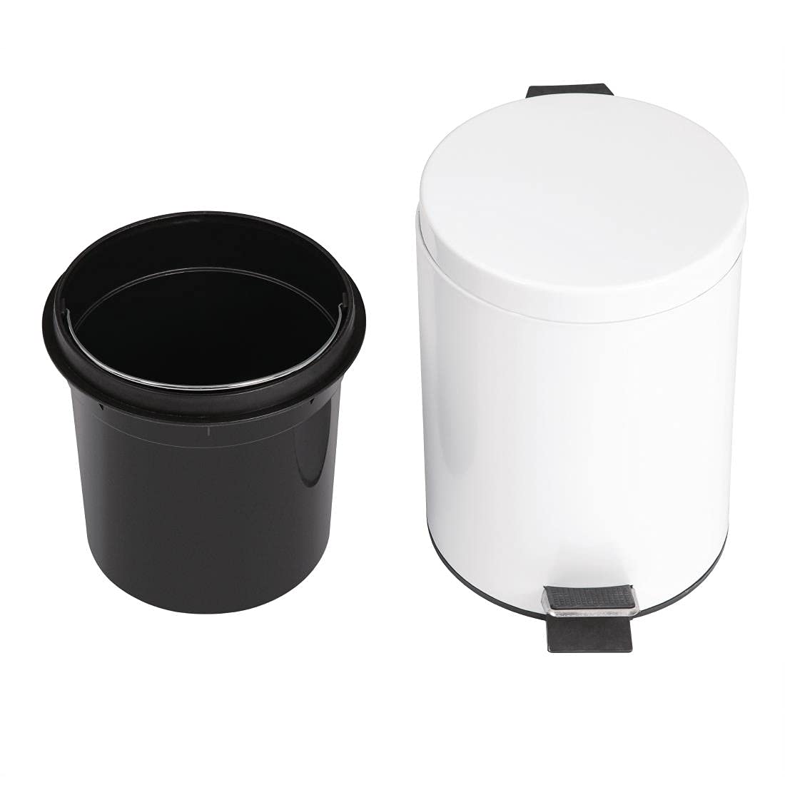 Bolero DP038 Poubelleà pédale Blanc 5 l