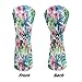 ELEQIN Golf Club Head Covers Golf Head Covers Fits Driver Funny Sleeve Waterproof Leather Headcovers Outdoor Sports Accessories Gift for Club Men Women Golfers Tropical Pink Hibiscus
