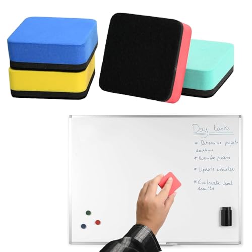 Image of 8PCS Magnetic Duster for White Board, Set of 8 Magnetic White Board Dusters, Effective Cleaning Tool for Office and Classroom Whiteboards, Durable Magnetic Erasers with Strong Adhesion