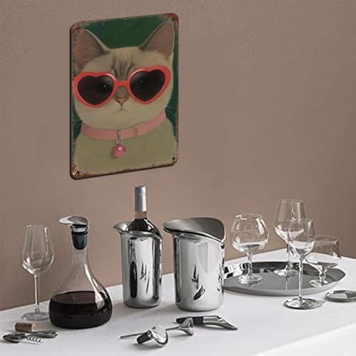 Cadre métal chat cool 30x40 cm : offrez un sourire à vos murs - 5