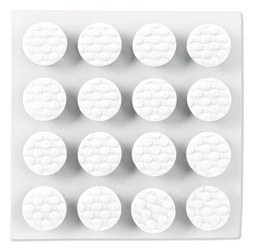 Image of Scotch White Adhesive Bumper Pads 40 PCS, Self-Stick Rubber Pads 3 /8 inch Round, Cabinet Door Rubber Bumpers, Designed to Protect Cabinets and Drawers, Sound Dampening, White (BP959-40NA)