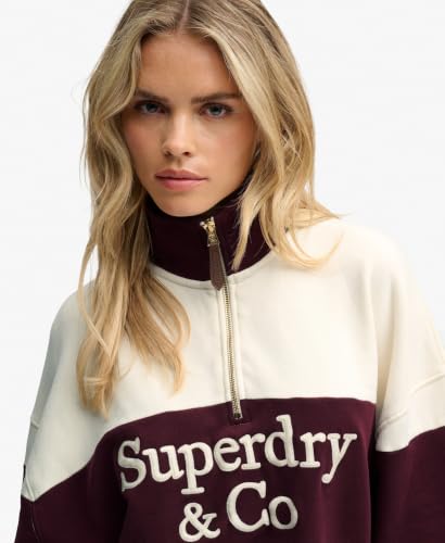 Sweatshirt demi zip femme Superdry Company Logo - vue 4