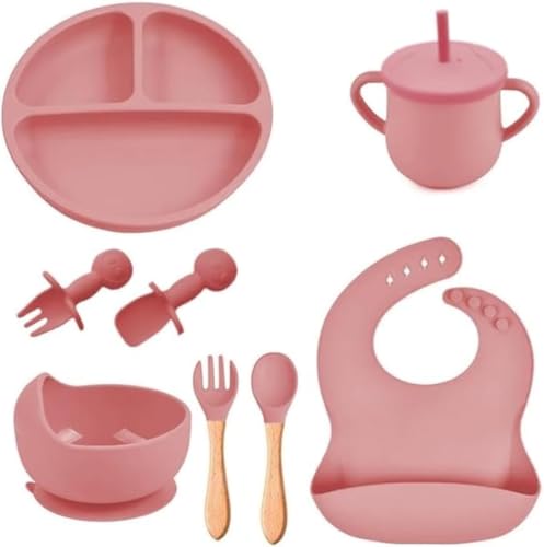 Kit Introdução Alimentar Bebê 8 Peças Silicone Iniciação Para Ali...