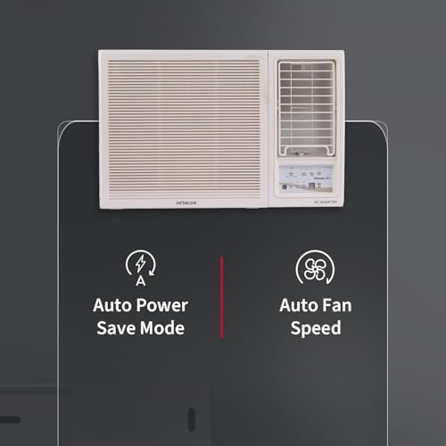 Image of Hitachi 1.5 Ton 3 Star, New star rated, Window Inverter AC (Copper, Filter Clean Indicator, 2026 Model, RAW318HIEO, White)