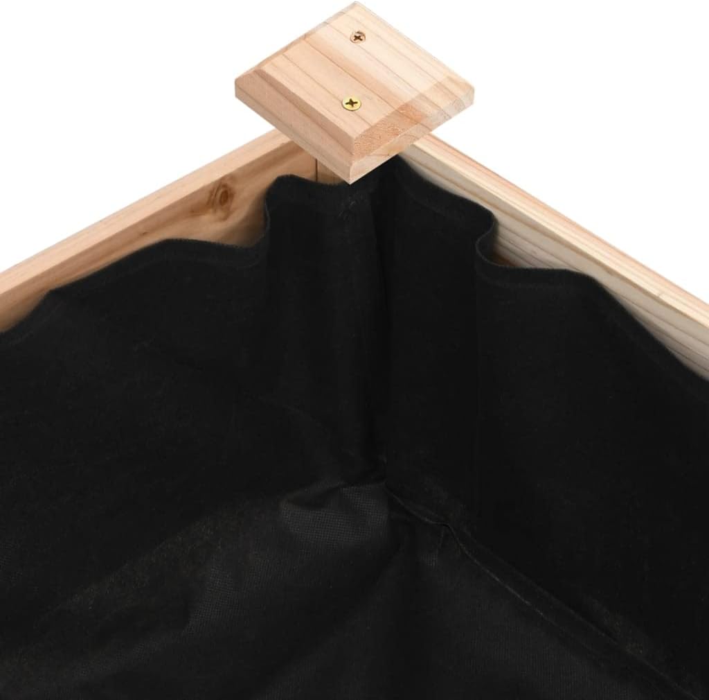 Large 94.5"x47.2" Fir Wood Raised Garden Bed Outdoor Rectangular Planter Box Untreated Brown Frame for Balcony Patio Yard Herb Flower Vegetable Growing