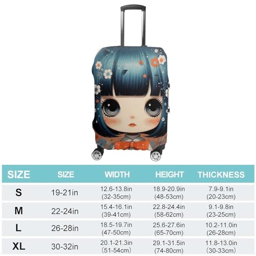Anime Girl Pictures Luggage Cover Protector Anti-Scratch Suitcase Cover Washable Luggage Covers Fits 19-21 Inch Luggage2
