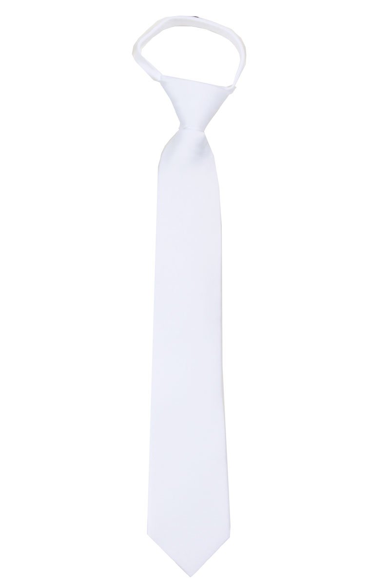 Buy Your TiesMens Designer Solid Color Tuxedo Formal Zipper Necktie