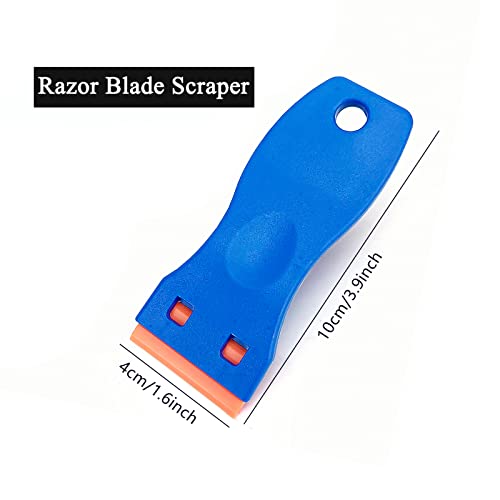 Umaki Vehicle Tinting Film Application Vinyl Wrap Kit With Pink Squeegee, Plastic Scraper, Vinyl Knife&10Pcs Blades, And Microfiber Cloth, For Paint Protection Film, Car Vinyl Window Film, Decals #TOP6