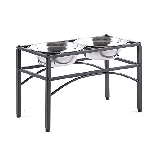 Funkeen Elevated Dog Bowls Raised Pet Feeder Cat Food & Water Diner Stand Set