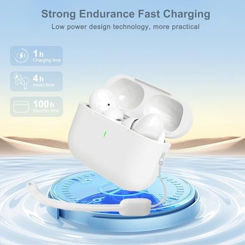 Image of Wireless Earbuds Bluetooth 5.0 Headphones Noise Cancelling Air Buds Pods 3D Stereo Ear pods in-Ear Ear Buds with Deep Bass Earphones Sport Headsets for Android /Samsung /Apple iPhone