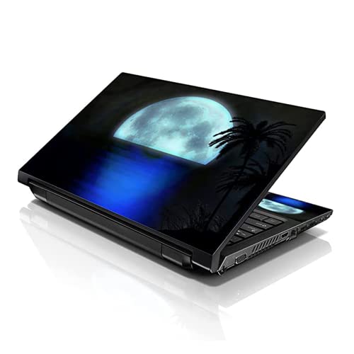 Image of LSS Laptop 15 15.6 Skin Cover with Colorful Beach Moon Light Pattern for HP Dell Lenovo Apple Asus Acer Compaq - Fits 13.3 inch 14 inch 15.6 inch 16 inch (2 Wrist Pads Free)