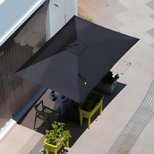 Sombrilla con manivela rectangular de 3,0 x 2,0 m para jardín 2