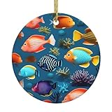 Photo Gallery ornamenti da appendere in ceramica a forma di pesce di scogliera sottomarina, decorazione rotonda per natale, feste in casa, matrimoni e inverno Photo Gallery ornamenti da appendere in ceramica a forma di pesce di scogliera sottomarina, decorazione rotonda per natale, feste in casa, matrimoni e inverno