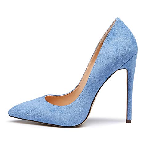 Castamere Womens High Heel Pumps Slip-on Pointy-Toe Elegant Stilettos Comfort Sexy Heel Shoes 4.7Inch Heels Black Lining2
