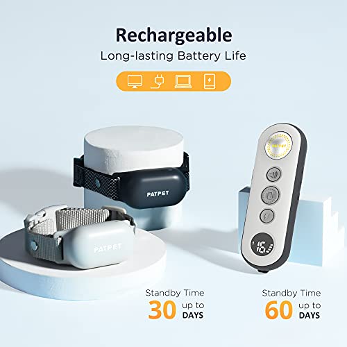 PATPET Dog Shock Collar for Small Medium Large Dogs(8-110 lbs) 2 Dogs, Rechargeable IPX7 Waterproof, 3000Ft Control… - Image 3