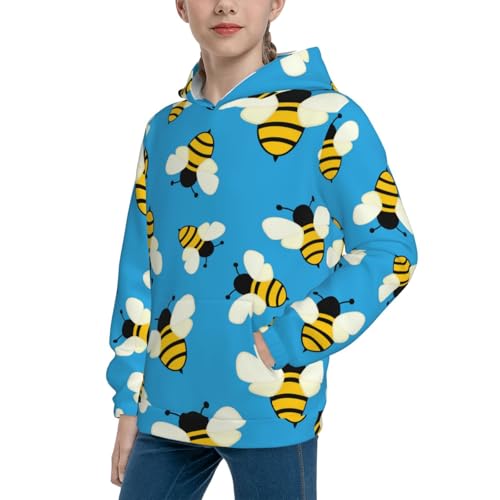 Flying Bees Kid Hoodies Boys Sweatshirts Girls Pullover with Pocket2