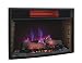 ClassicFlame 32II310GRA 32" Curved Infrared Quartz Fireplace Insert with Safer Plug