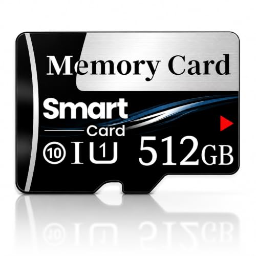 512GB Micro-SD-Karte, Hochgeschwindigkeits-Speicherkarte Micro SD Card Class 10 Memory Cards with Adapter for Camera, Phone,Computer,Tachograph,Tablet,Drone