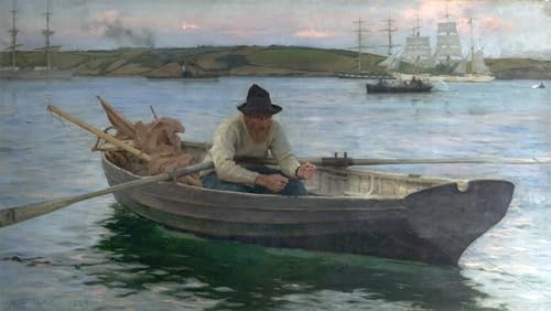 Affiche Artistique le Pêcheur Henry Tuke Toile Déco Salon Inspirante Émotion