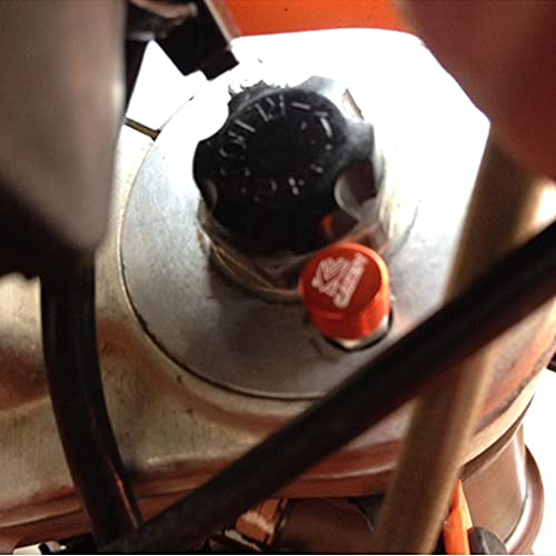 USTPO Motorrad M4 0,7 mm Gabel-Luftentlüfter Druckentlastung CNC Aluminium passend für SX SXF EXC SMR 125 150 250 350 450 alle Fahrradmodelle – Orange