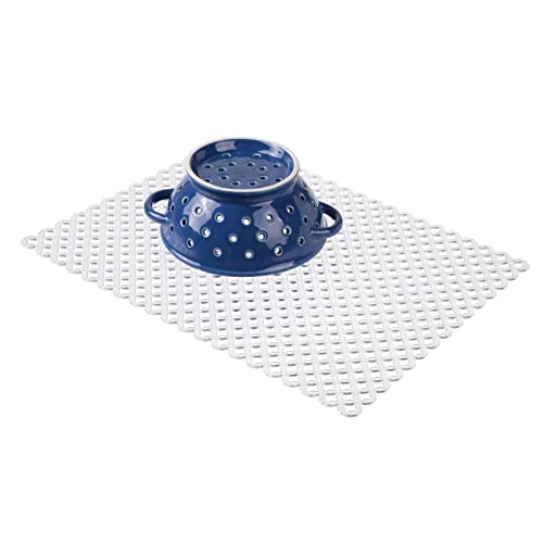 mDesign tapis d'évier pour protéger l'évier des égratignures - grille évier pratique en plastique transparent - fond d'évier en PVC Cover