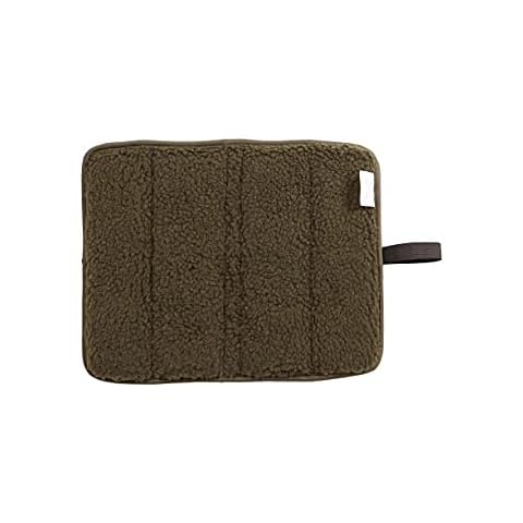 FARM-LAND Cojín de Asiento de Pelo de Fibra Verde Oliva 36x29 cm Cover