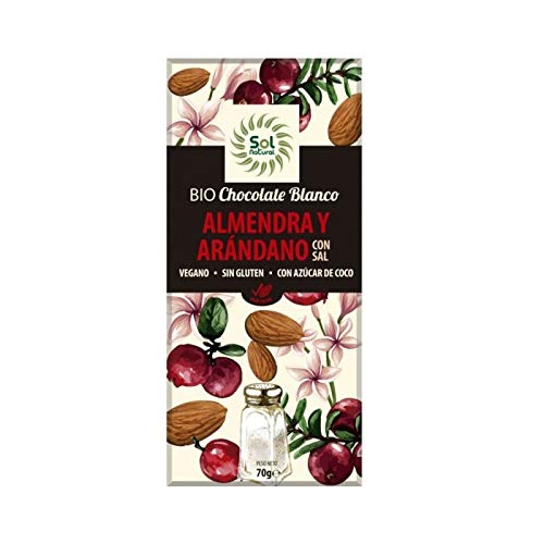 Solnatural Tableta Choco Blanco Almendra-Arandano 70 G 500 G