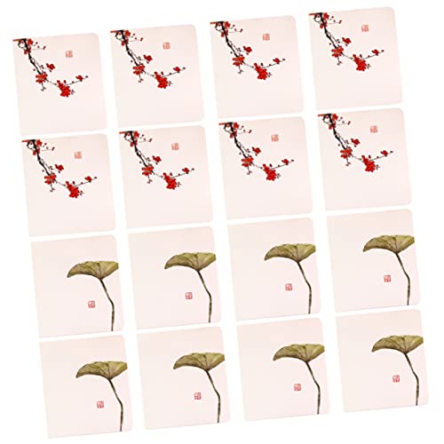 AOKWAWALIY 16 Piezas Tarjeta De Felicitación De Estilo Chino Navidad Gracias Coche Tarjetas De Agradecimiento Tarjeta De De Navidad Tarjetas De Año Nota Japón Papel Elegante