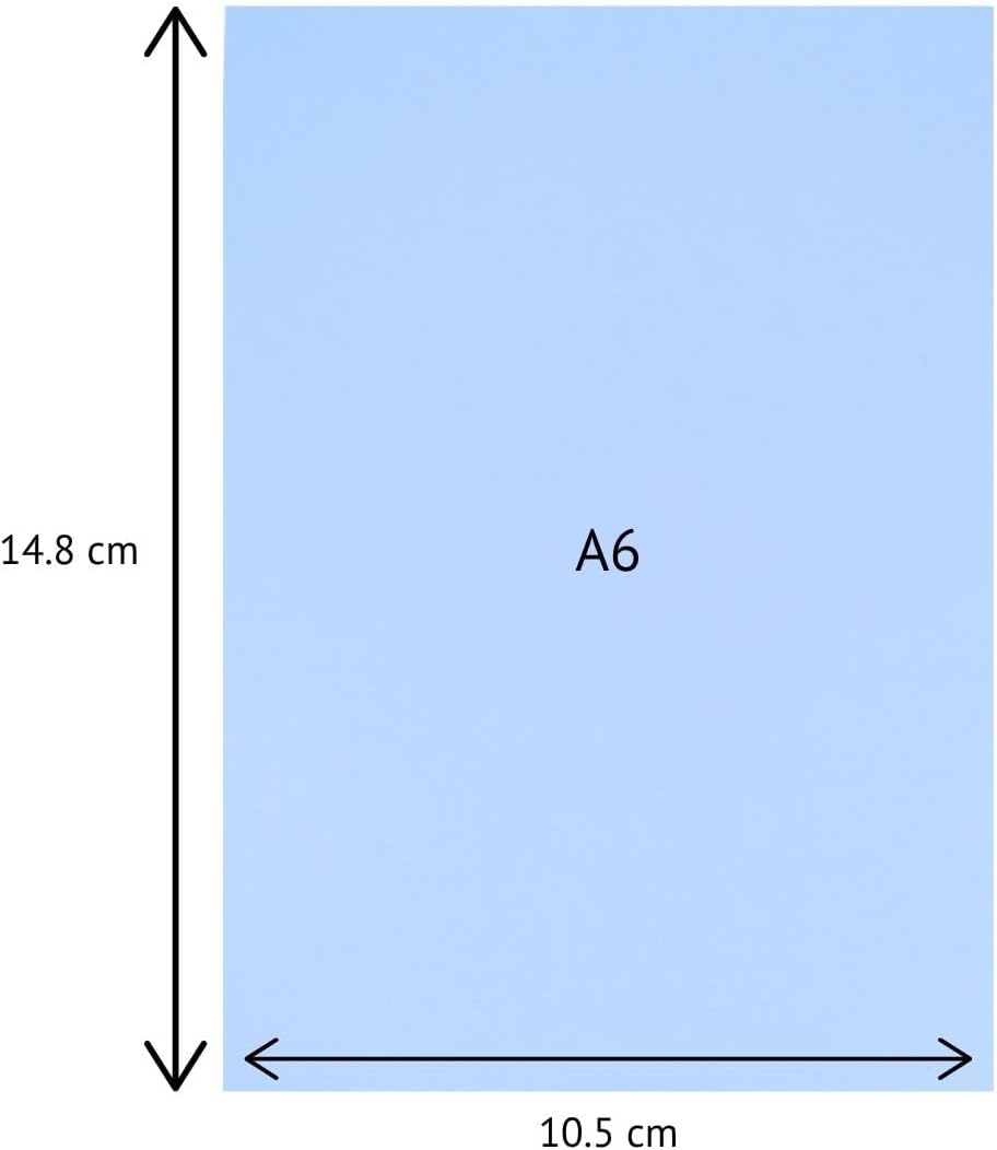 A6 Blue Card Paper Printer - 160gsm 40 Sheets - Coloured Craft Card - Suitable for Craft, Printing, Copying, Photocopiers