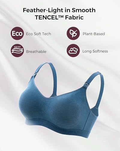 Image of Momcozy Hands-Free Pumping Bra, Breathable Tencel Fabric Breast Pump Bra | Stable hands-free pumping with 300+ air holes for 80% more breathability and eco-friendly plant fibers for all-day support