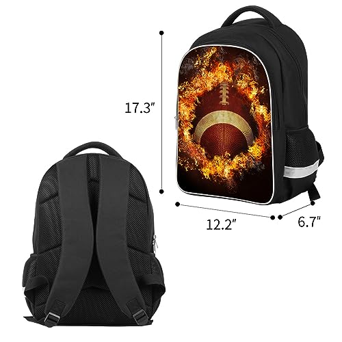 P Elegant Protection American Football 3D Print Luminous School Backpack thumb #1