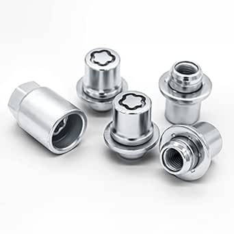 Wheel Lock Lug Nuts Set M12 x 1.5 Compatible with Toyota and Lexus Vehicles, Chrome