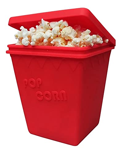 Pipoqueira Em Silicone Antiaderente Para Microondas Sem Óleo Balde de Pipoca 1,5L