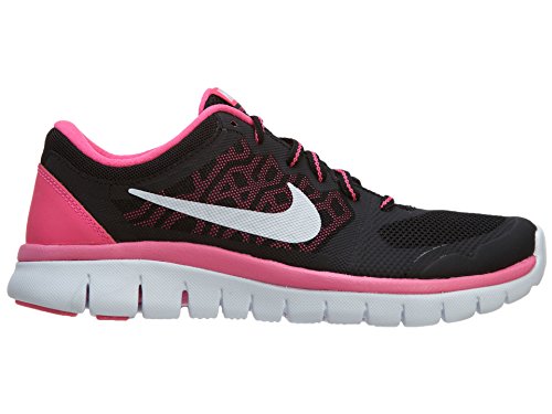 Nike Kids Flex 2015 Rn (GS) Black/White/Pink Pow Running Shoe 6.5 Kids US2