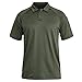 MAGCOMSEN Men's Polyester Lightweight Polo Shirt Short Sleeve Pullover,Army Green Color