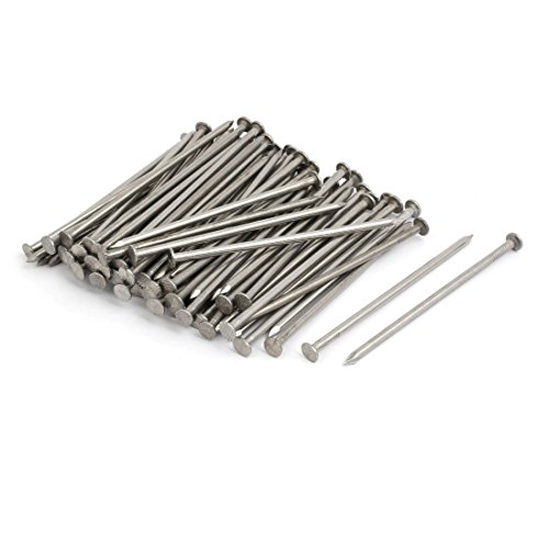 Aexit 3.5 Inch Fastener Length 304 Stainless Steel Cement Wood Sliding Nail Silver Tone 83pcs Model:72as332qo435