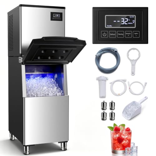 Image of 450LBS /24H Commercial Ice Maker Machine 250LBS Bin Split
