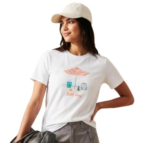 Image of NOBERO 100% Cotton T-Shirts for Women Stylish | Regular Fit | Graphic Printed T Shirts for Women 180 GSM Combed Cotton | Crew Neck Half Sleeve