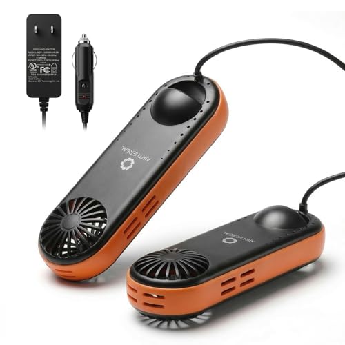 Airthereal SD32 Portable Shoe and Boot Dryer with Integrated Fan and Heater Ultra Silent and Light Weight 12V DC & AC Adapter for Travelling Camping and Road Trips