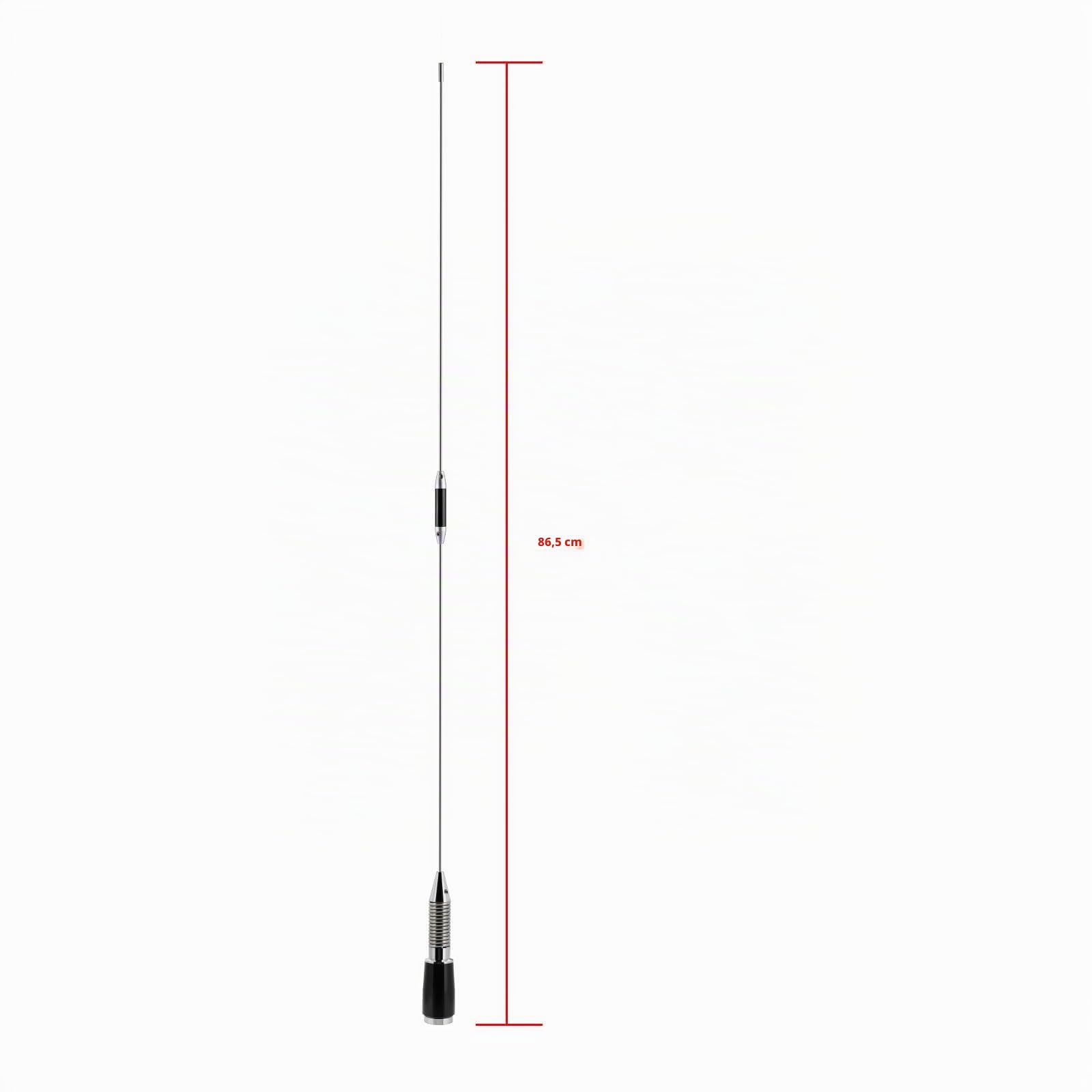 Bingfu Antenna Radio Mobile VHF UHF Veicolare Connettore PL259 86 cm | Bibanda 136-174/400-460 MHz, Supporto a Staffa, Cavo 5 m, per Camion Camper SUV Auto, Radioamatore, VHF Marino