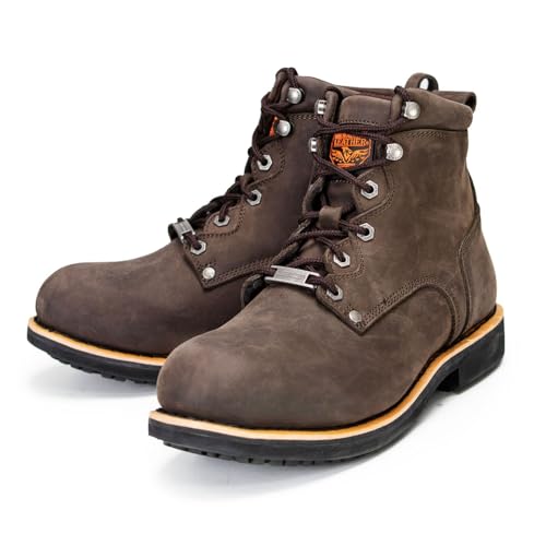 Image of Milwaukee Leather Men's Leather Lace-Up Riding Boots - Motorcycle Biker Footwear for Street & Daily Wear