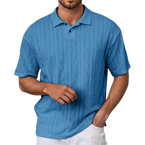 Chemise ajustée en tricot pour homme - Coupe décontractée quotidienne