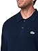 Lacoste Men's Relaxed Fit Carded Wool Polo Sweater, Navy Blue, Medium