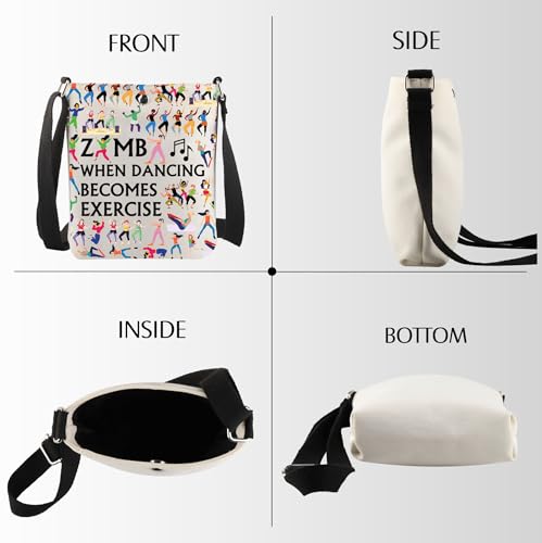 Image of Zumba Dance Gift Zumba When Dancing Becomes Exercise Crossbody Bag Zumba Lover Gift