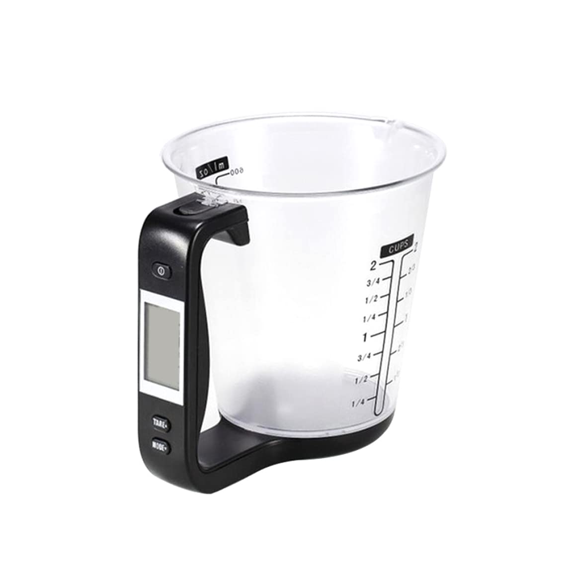 Kitchen Electronic Mesury Instrument multi-fonctions numérique Mesurer JUG PUISE PEATURE Volume Volume Cup Scale avec écran LCD détachable noir.