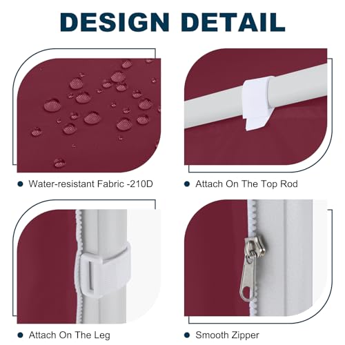 Image of MASTERCANOPY 10x10 Pop Up Canopy Sidewall Only 1-Pack Burgundy